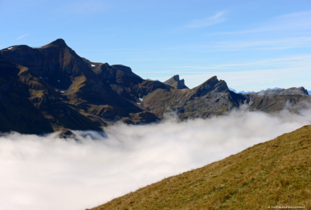 Eiger, Jungfrau - The View from Western Peak